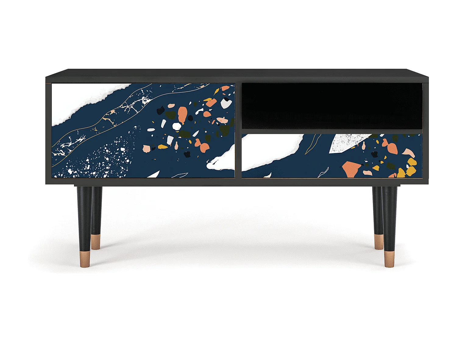 Mueble de TV - 115х59х48 cm - T3 - Nude Iceberg, Antracita