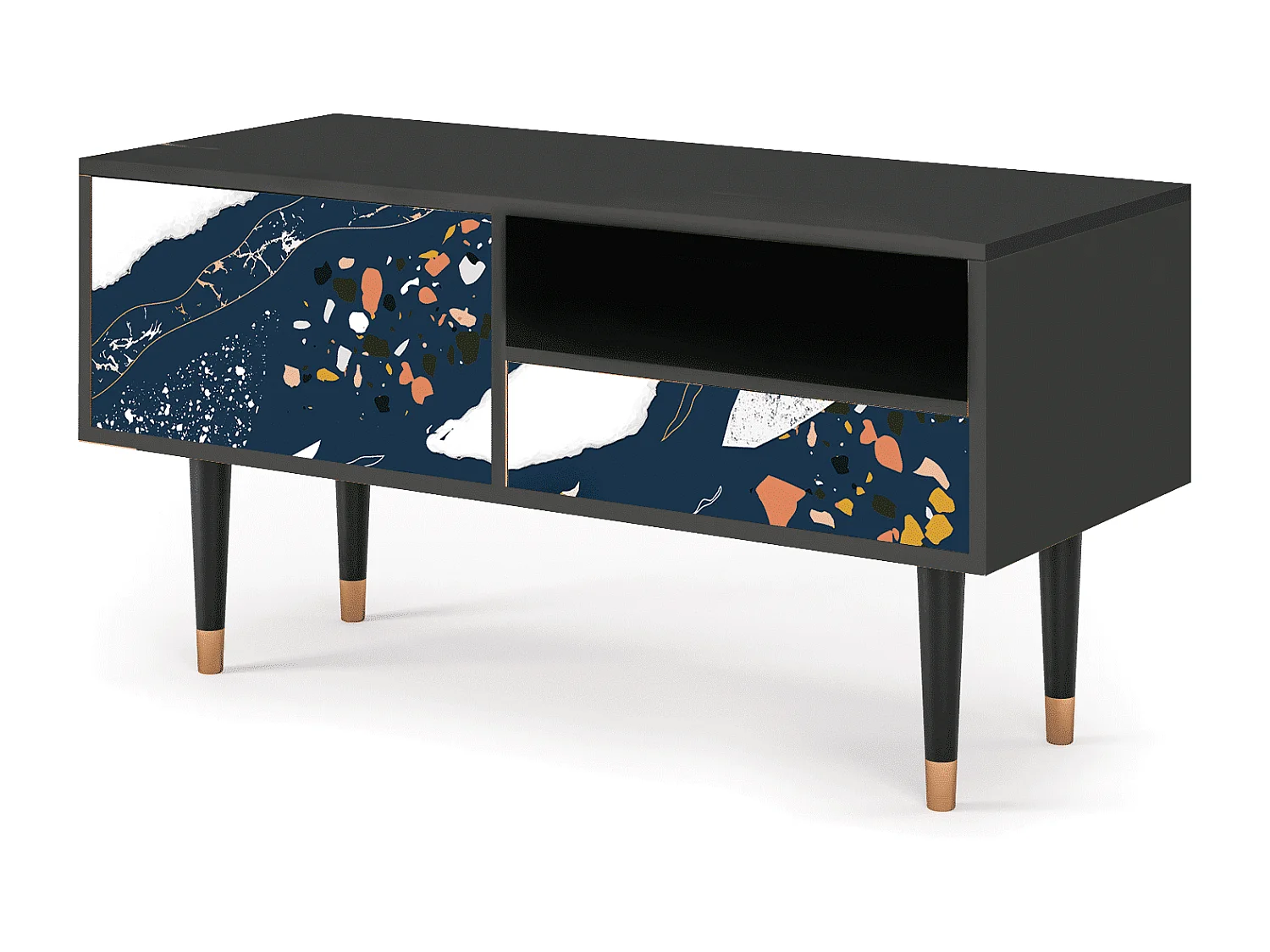 Mueble de TV - 115х59х48 cm - T3 - Nude Iceberg, Antracita