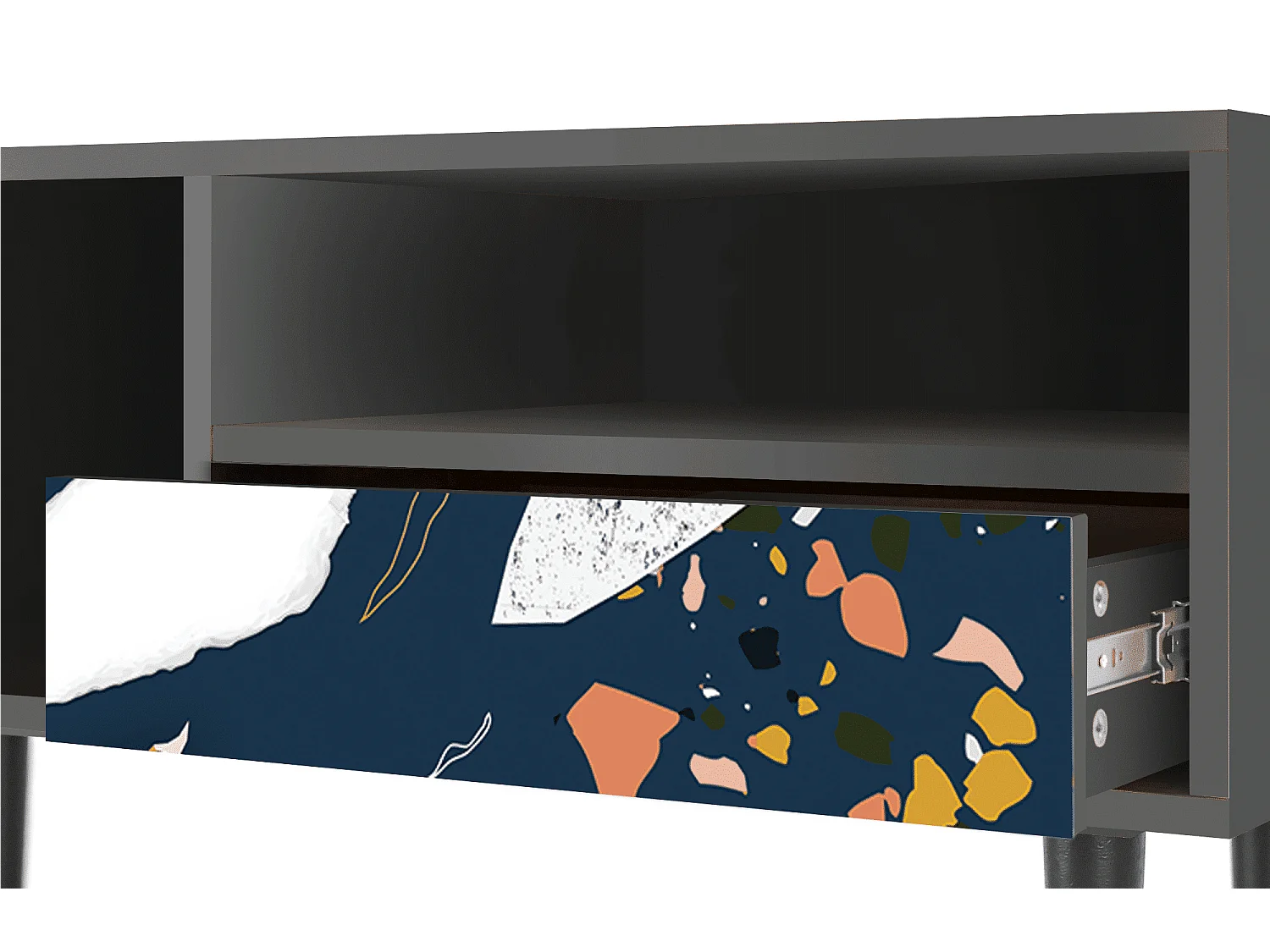 Mueble de TV - 115х59х48 cm - T3 - Nude Iceberg, Antracita