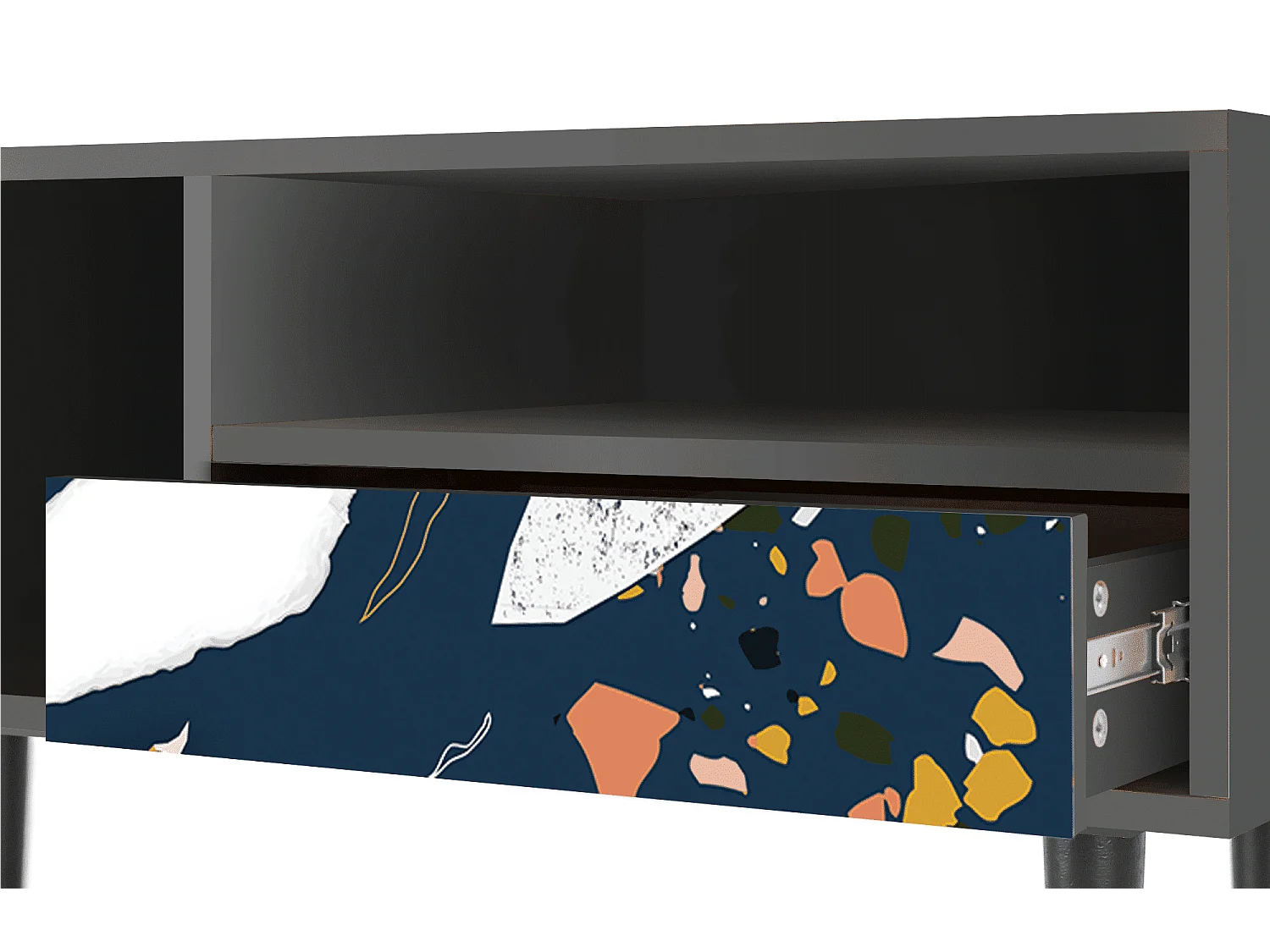 Mobile TV - 115х59х48 cm - T3 - Nude Iceberg, Antracite