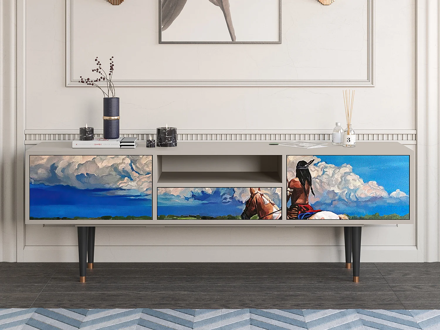 TV-meubel - 170х59х41 cm - T6 - Thunderheads by Dean, Zand