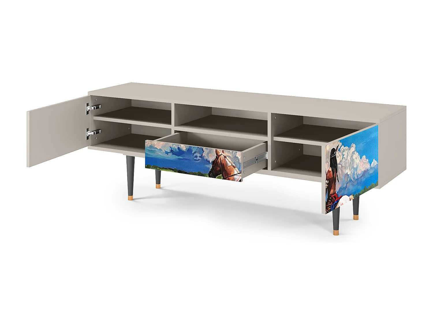 Mobile TV - 170х59х41 cm - T6 - Thunderheads by Dean, Sabbia