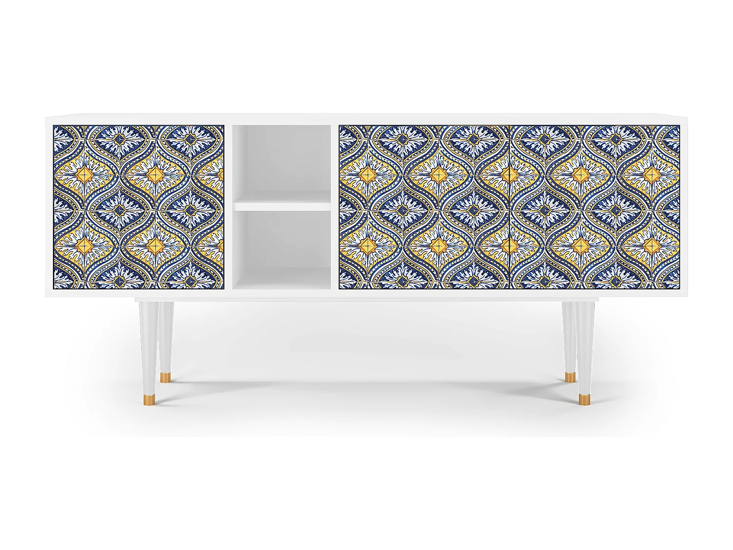 TV-meubel - 150х69х41 cm - T5 - Illusory Pattern, Wit