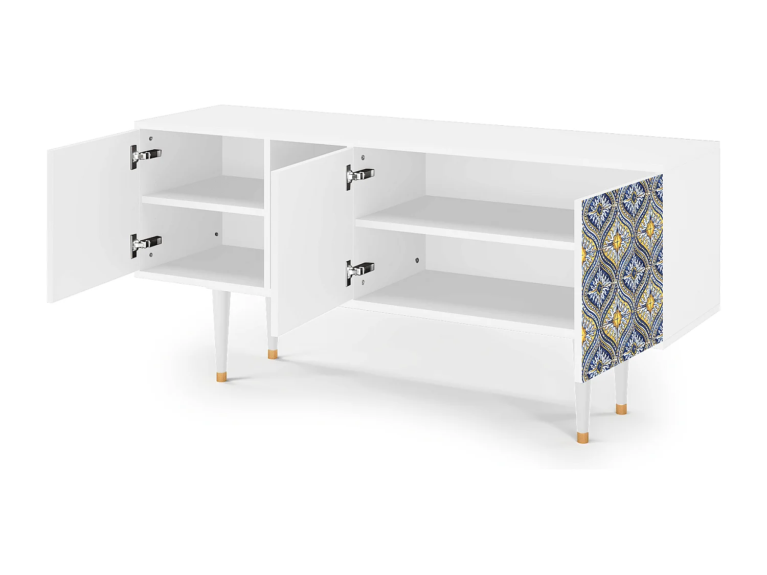 TV-meubel - 150х69х41 cm - T5 - Illusory Pattern, Wit