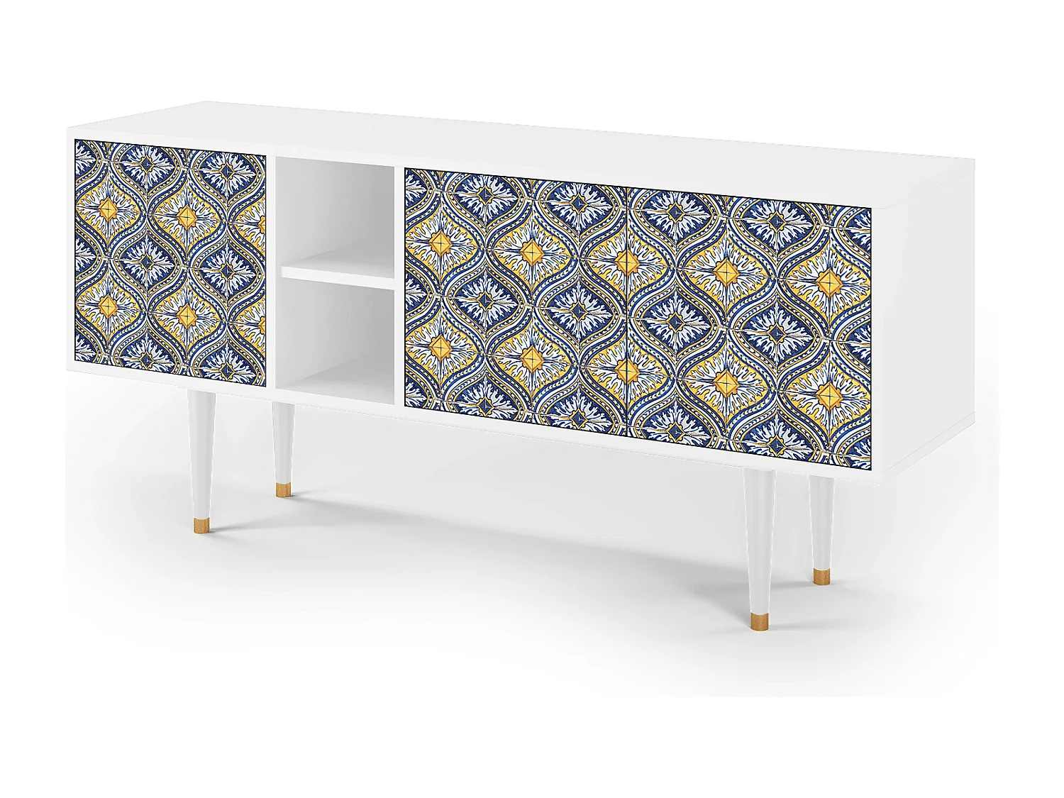 Mobile TV - 150х69х41 cm - T5 - Illusory Pattern, Bianco