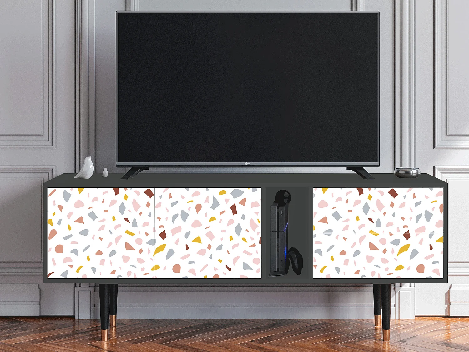 Mobile TV - 170х69х48 cm - T1 - Marmelade Cheese, Antracite