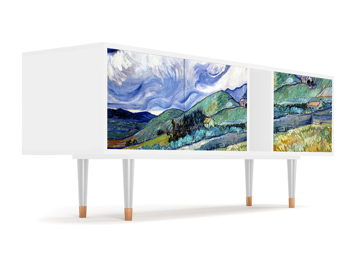 TV-meubel - 170х69х48 cm - T1 - Landscape, Wit