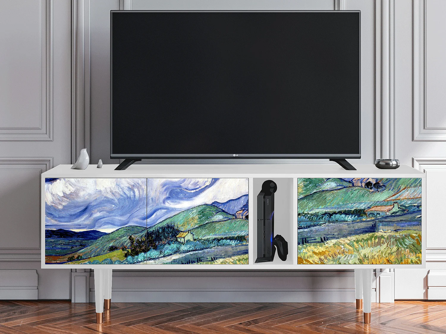 TV-Möbel - 170х69х48 cm - T1 - Landscape, Weiß