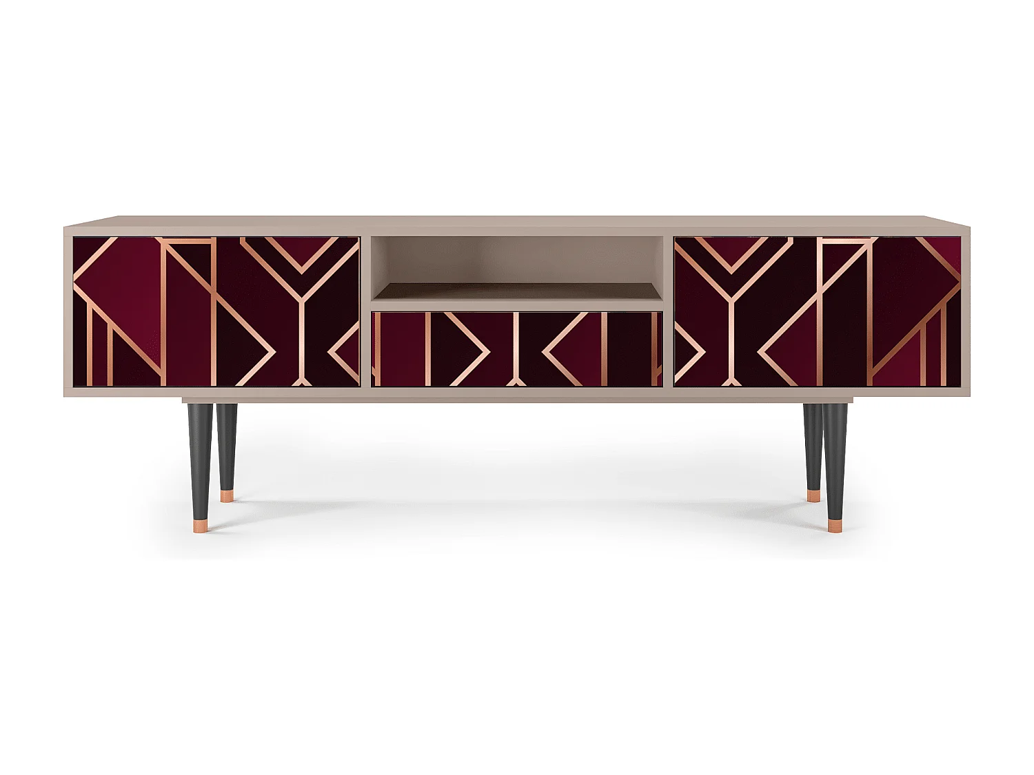 TV-Möbel - 170х59х41 cm - T6 - Burgundy Jewelery, Latte