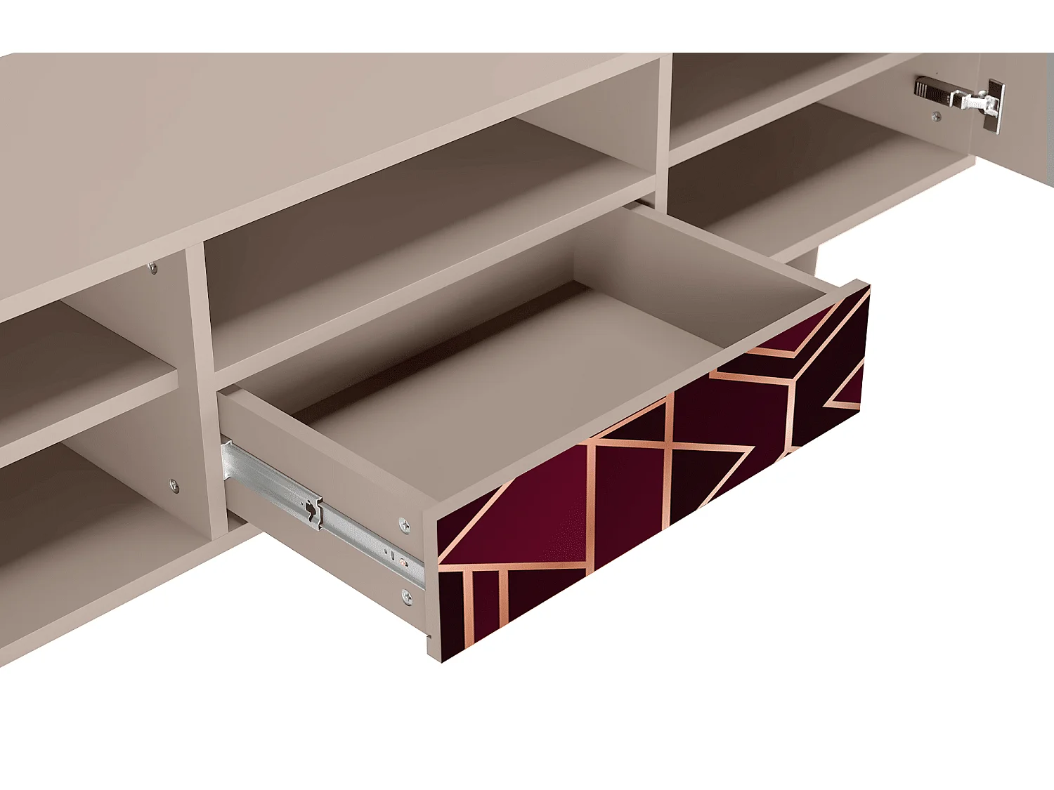 TV-Möbel - 170х59х41 cm - T6 - Burgundy Jewelery, Latte