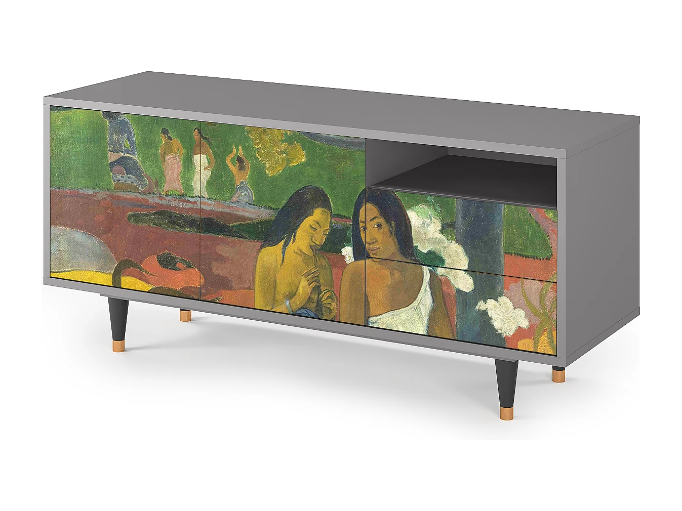 Meuble TV - 125х56х41 cm - T7 - Arearea , Gris