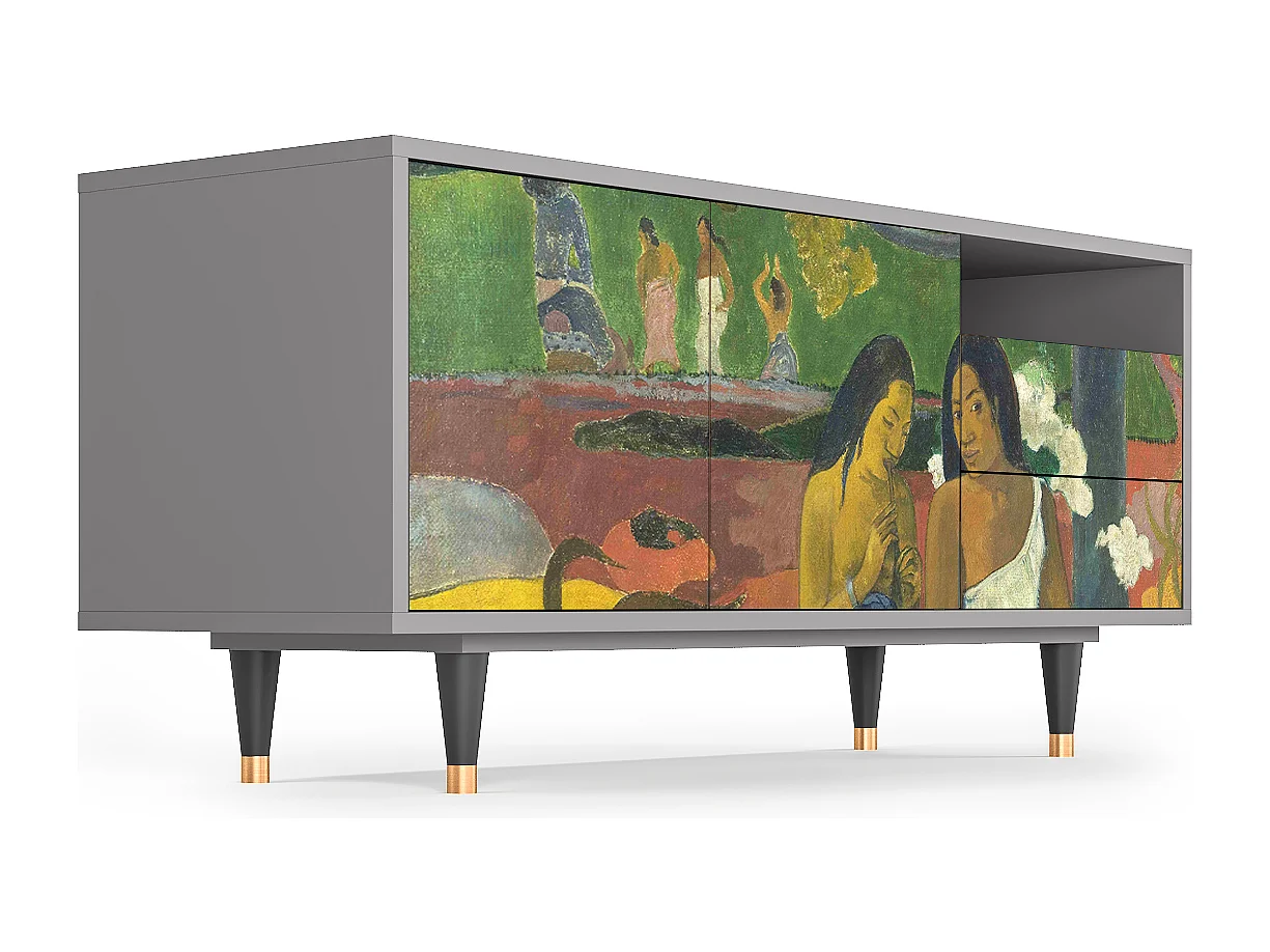 Meuble TV - 125х56х41 cm - T7 - Arearea , Gris