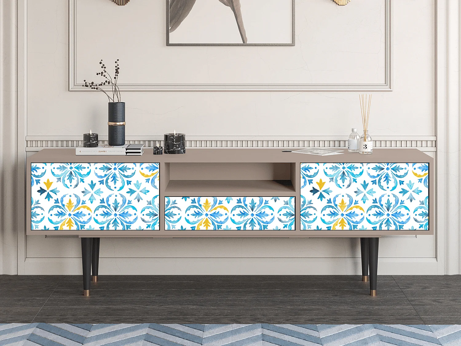 TV-Möbel - 170х59х41 cm - T6 - Lisbon Flover, Latte