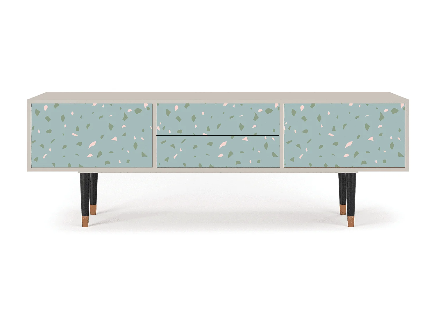 Szafka RTV - 170х59х48 cm - T4 - Blue Drops, Piaskowy