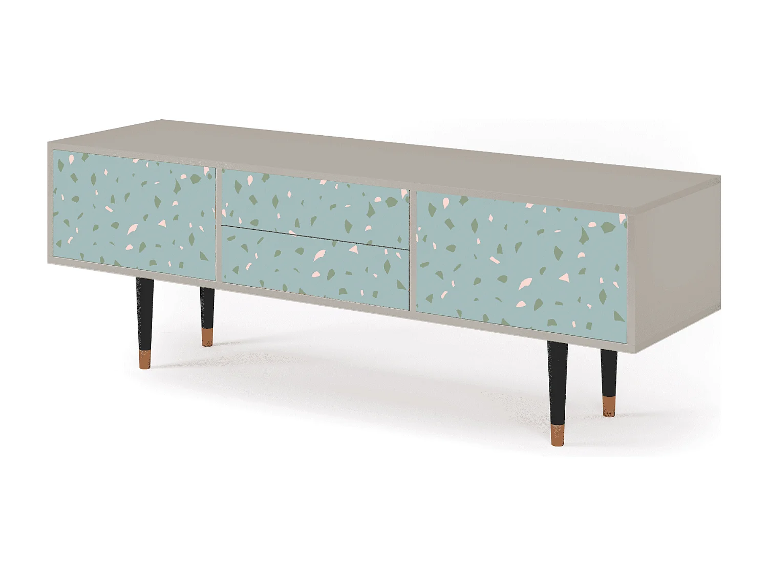 Szafka RTV - 170х59х48 cm - T4 - Blue Drops, Piaskowy