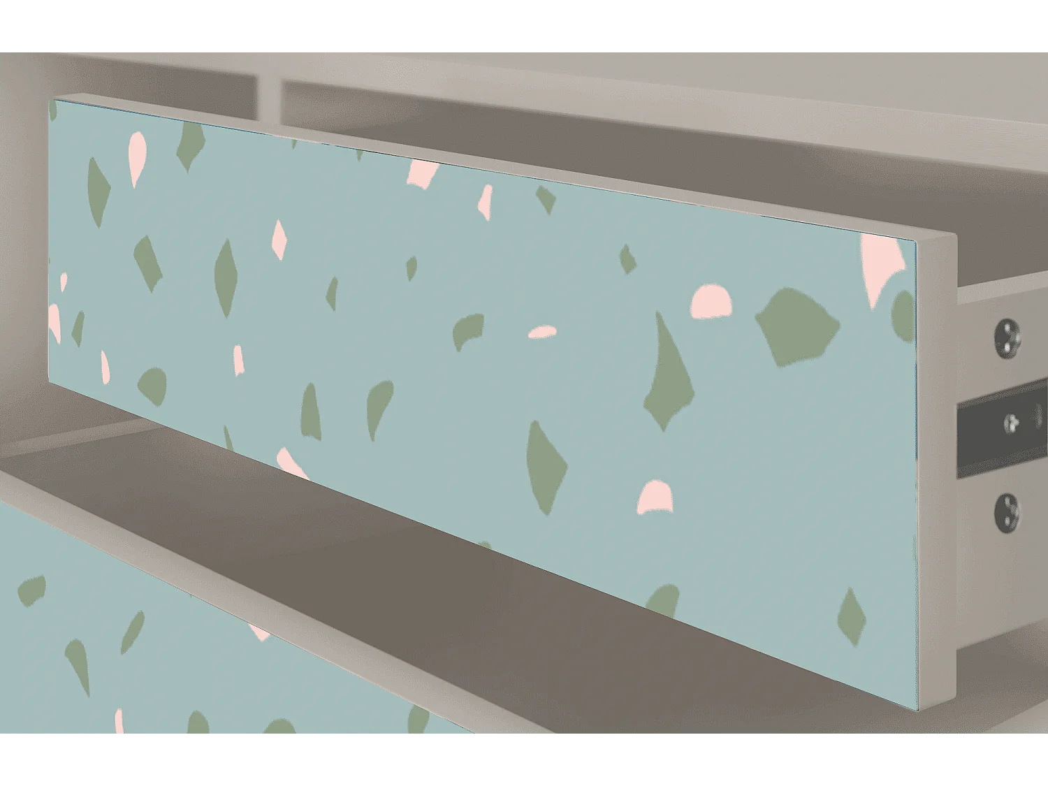 Szafka RTV - 170х59х48 cm - T4 - Blue Drops, Piaskowy