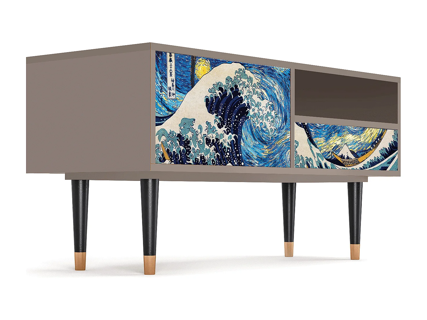 TV-meubel - 115х59х48 cm - T3 - Great Wave, Latte