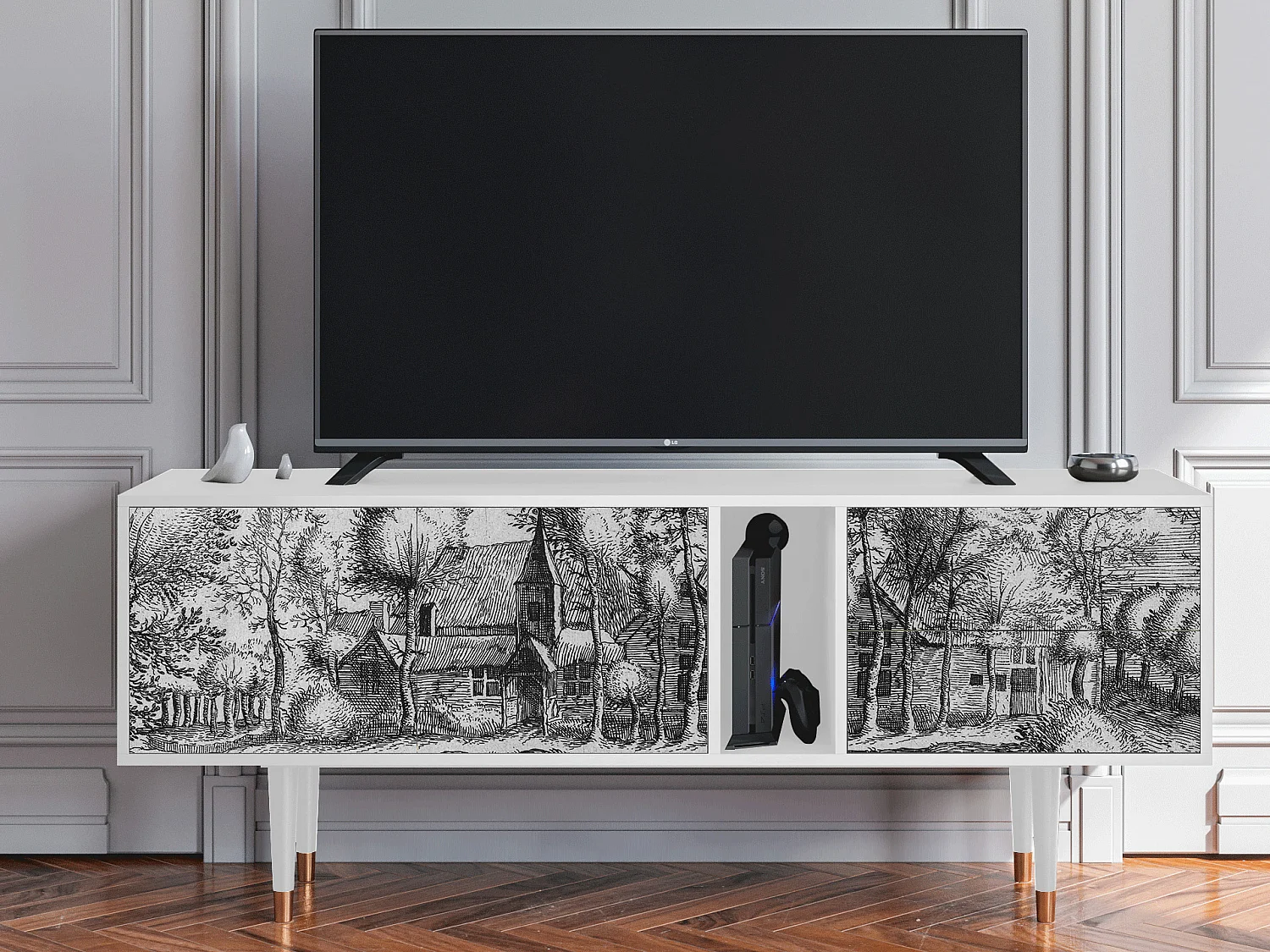 Mobile TV - 170х69х48 cm - T1 - A Pond, Bianco