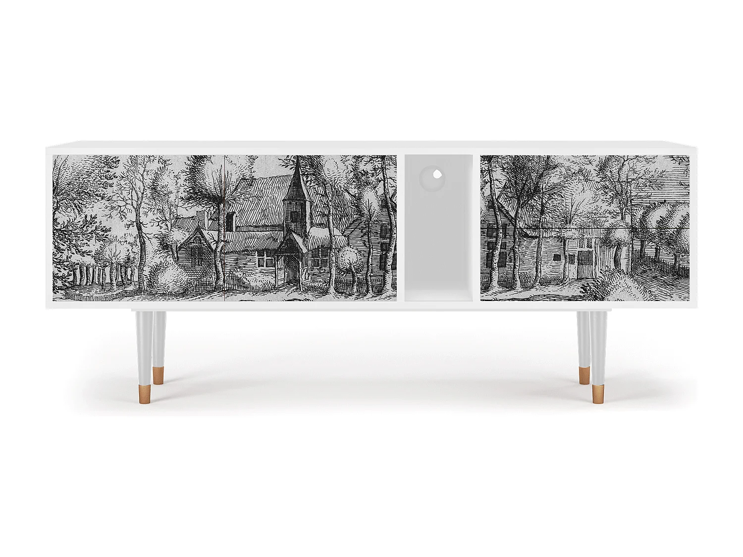 Mobile TV - 170х69х48 cm - T1 - A Pond, Bianco