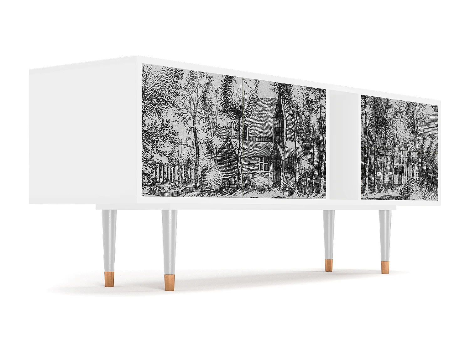 Mobile TV - 170х69х48 cm - T1 - A Pond, Bianco