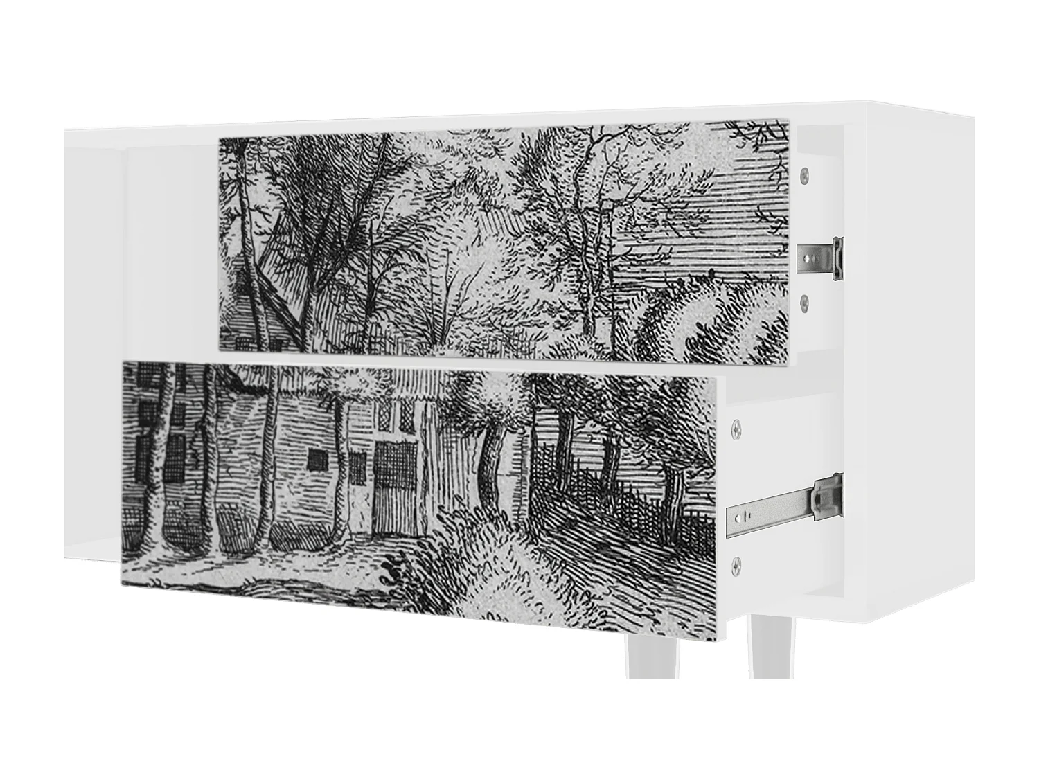 Mobile TV - 170х69х48 cm - T1 - A Pond, Bianco