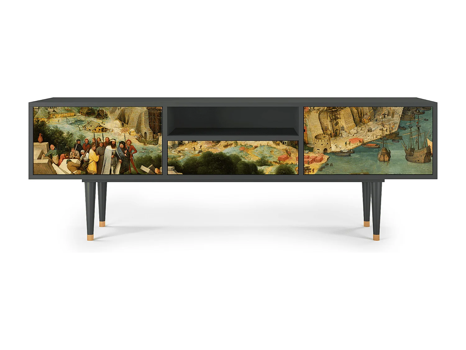 Szafka RTV - 170х59х41 cm - T6 - Elder The Tower, Antracyt