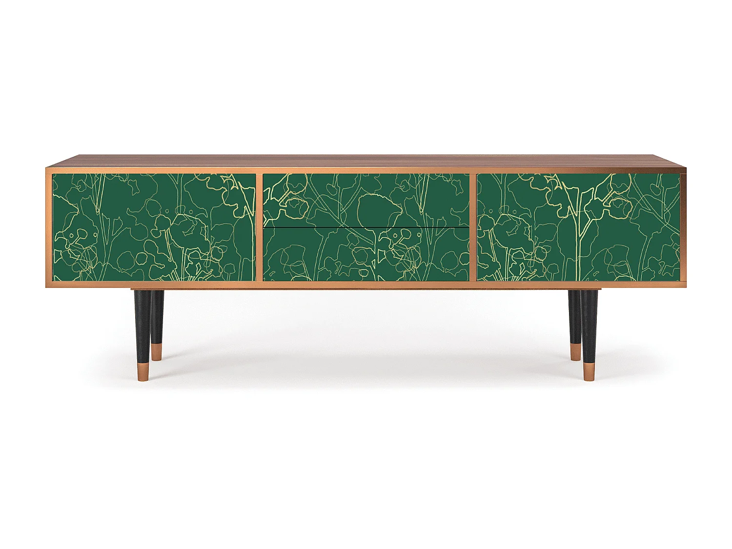 Mueble de TV - 170х59х48 cm - T4 - Emerald Forest, Nogueira