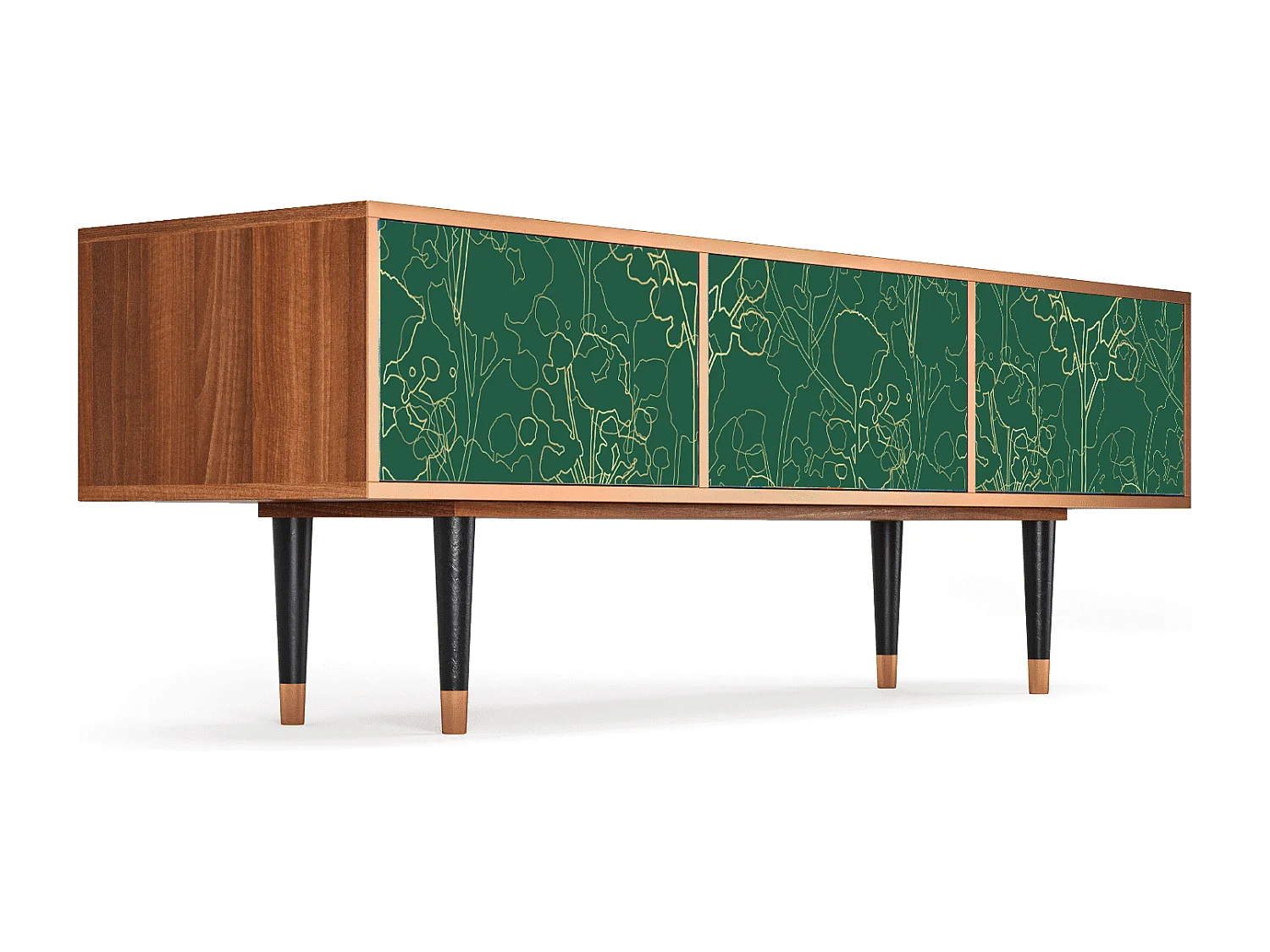 Mueble de TV - 170х59х48 cm - T4 - Emerald Forest, Nogueira