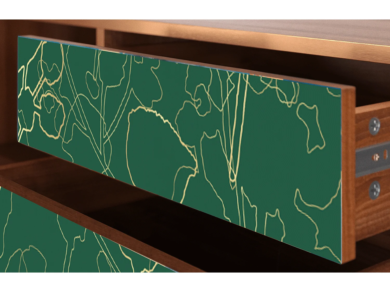 Mueble de TV - 170х59х48 cm - T4 - Emerald Forest, Nogueira