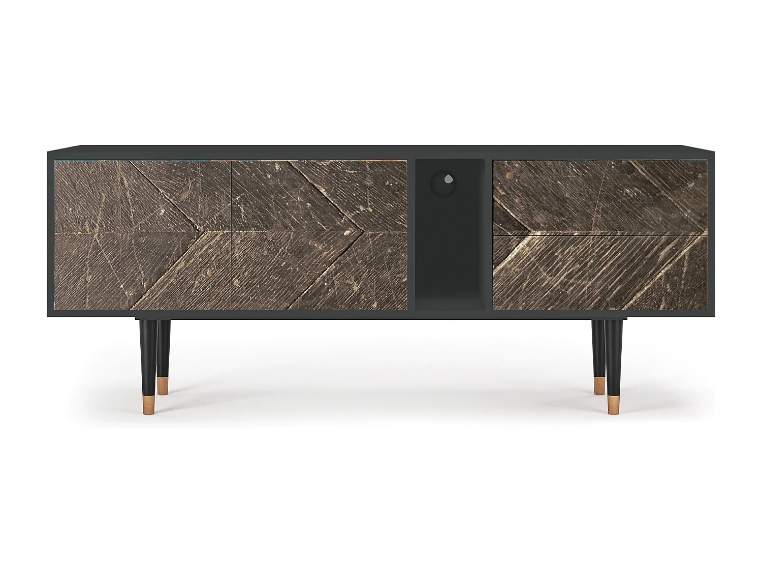 Szafka RTV - 170х69х48 cm - T1 - Wise Tree, Antracyt