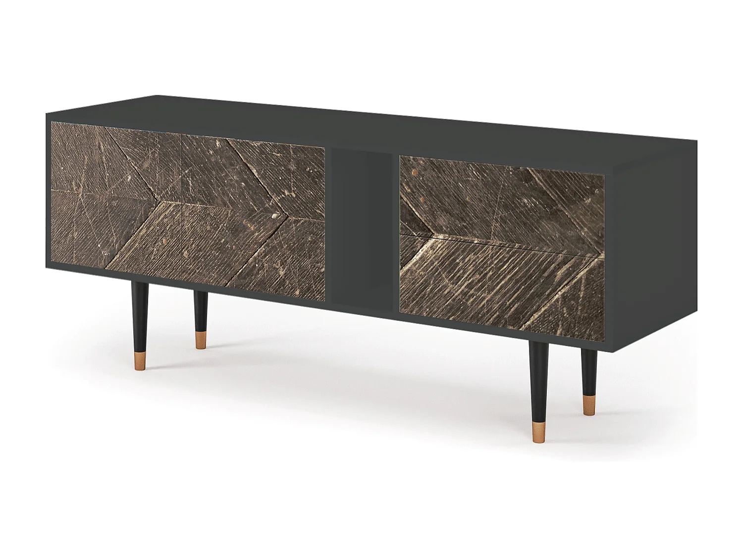 Szafka RTV - 170х69х48 cm - T1 - Wise Tree, Antracyt