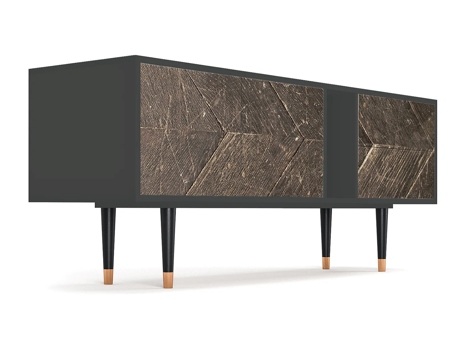 Szafka RTV - 170х69х48 cm - T1 - Wise Tree, Antracyt