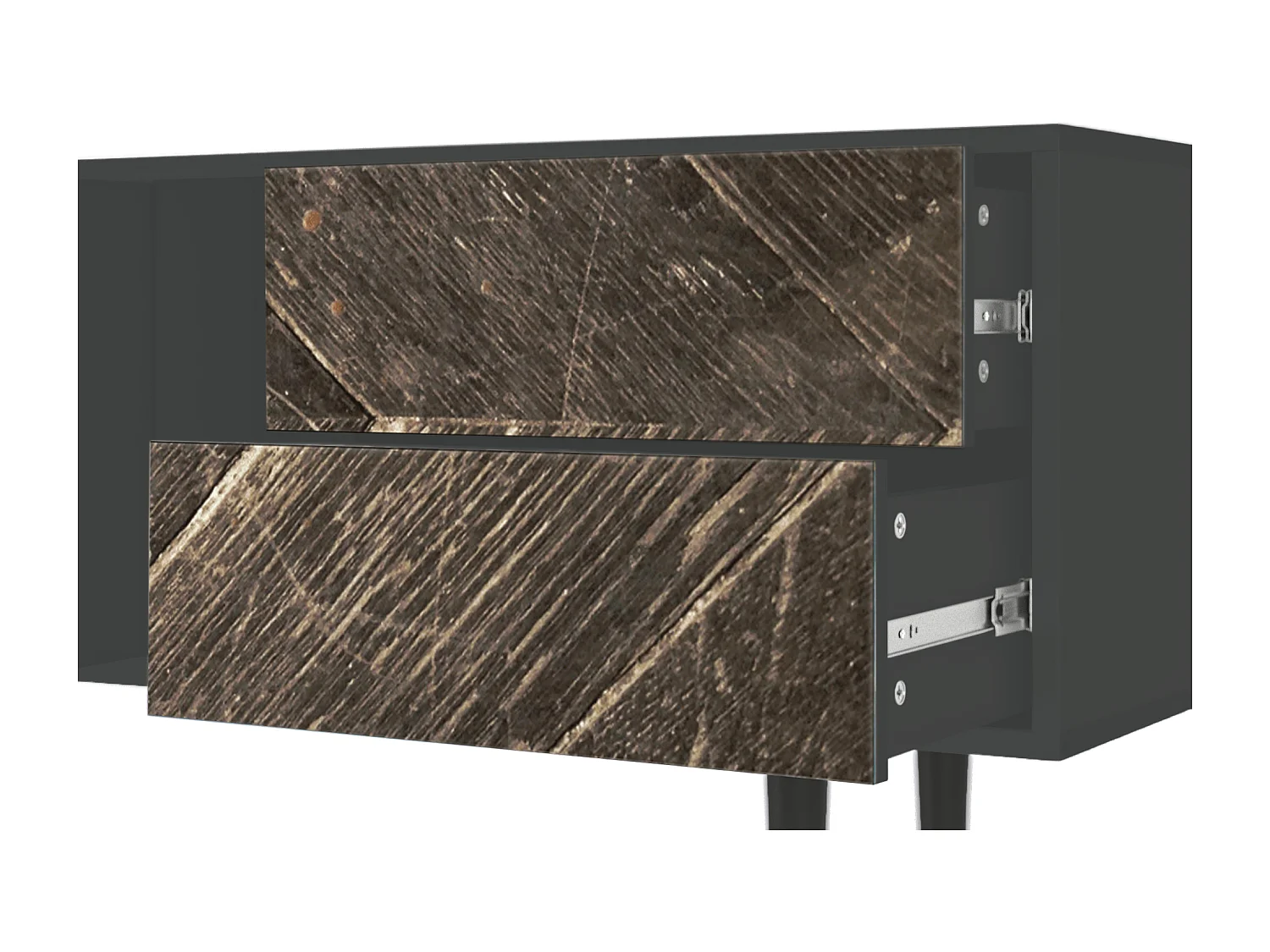 Szafka RTV - 170х69х48 cm - T1 - Wise Tree, Antracyt