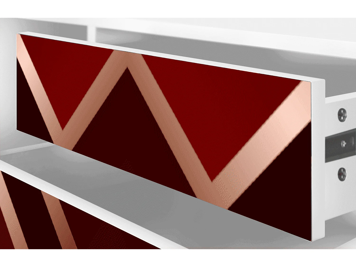 Meuble TV - 170х59х48 cm - T4 - Velvet 1920's, Blanc