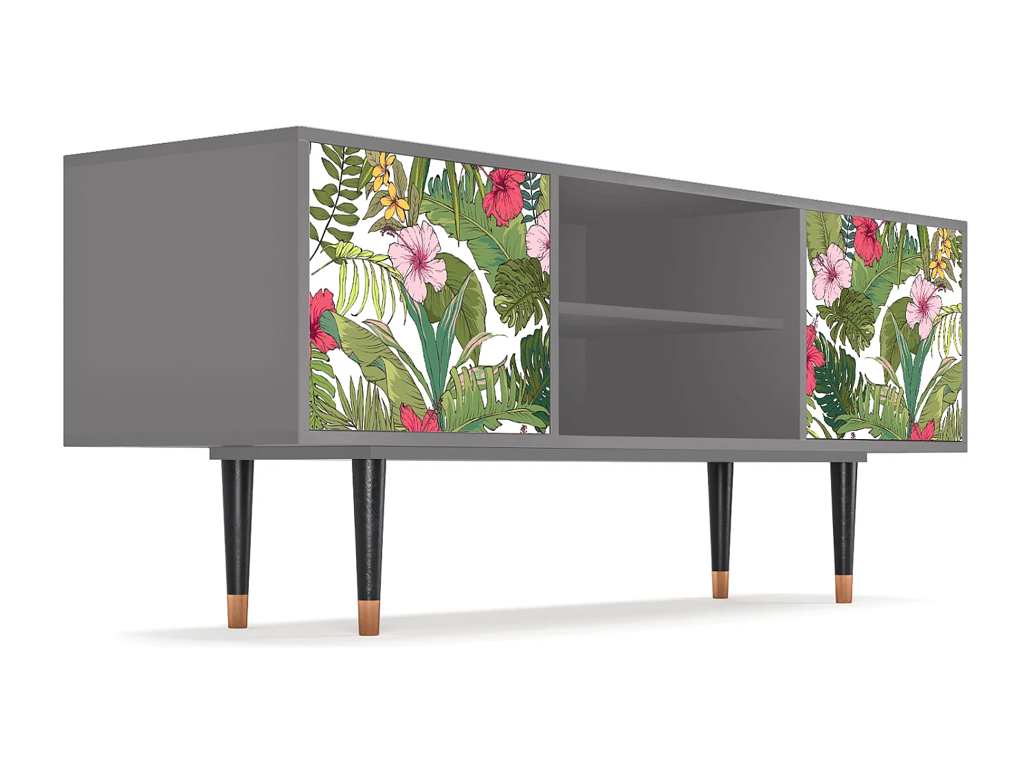 TV-meubel - 170х69х48 cm - T2 - Verdant Tropics, Grijs