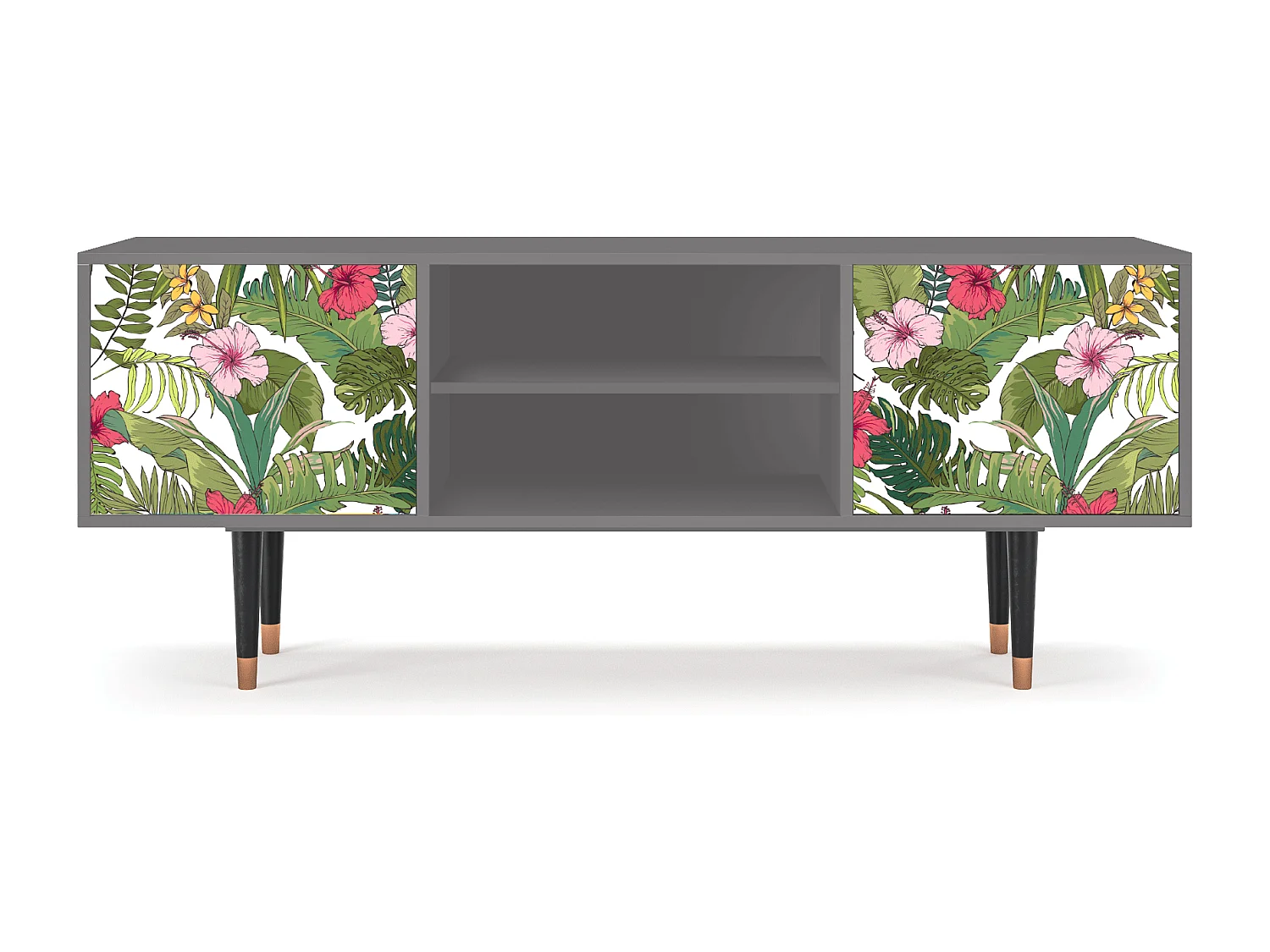 TV-meubel - 170х69х48 cm - T2 - Verdant Tropics, Grijs