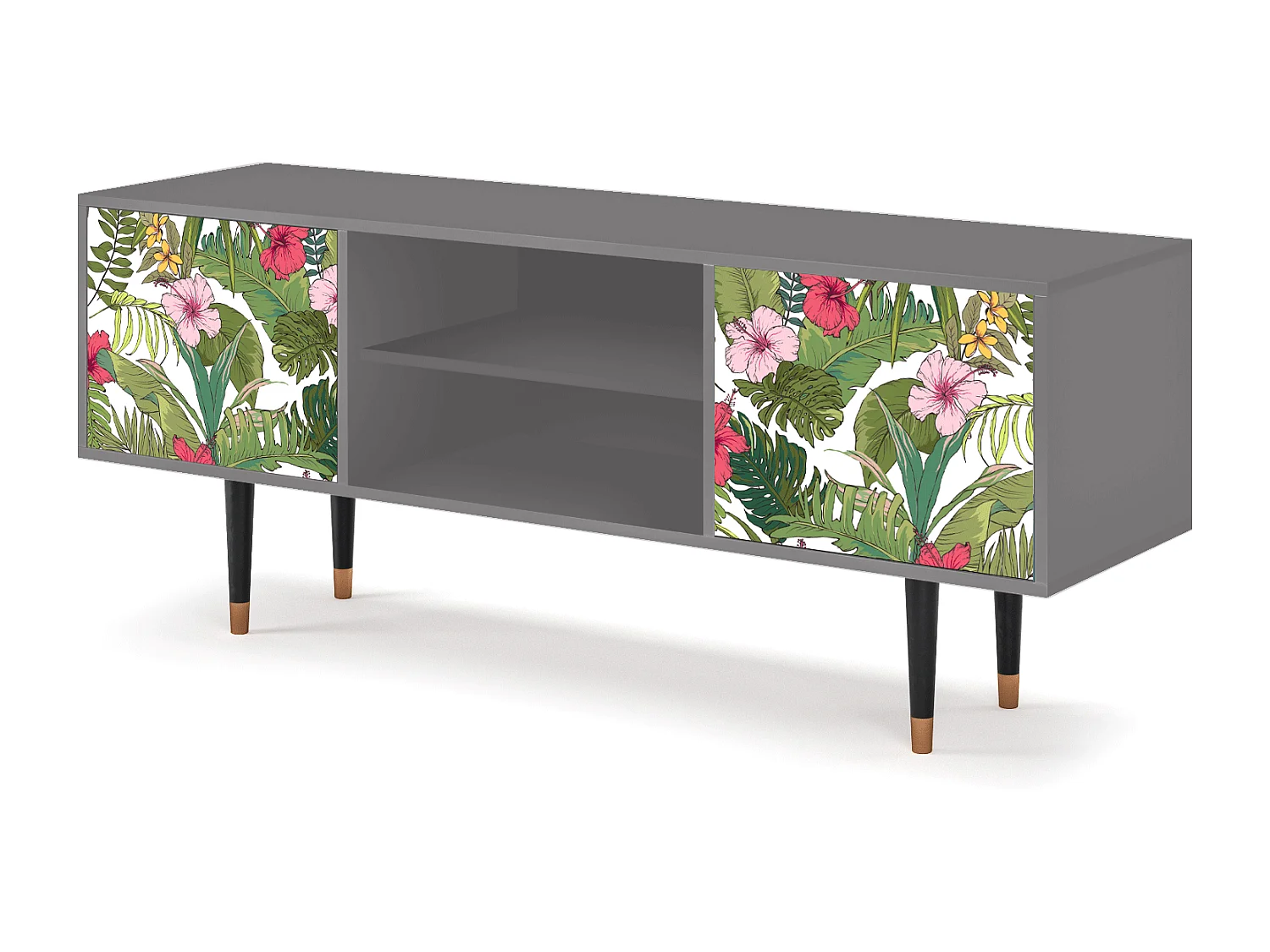 TV-meubel - 170х69х48 cm - T2 - Verdant Tropics, Grijs