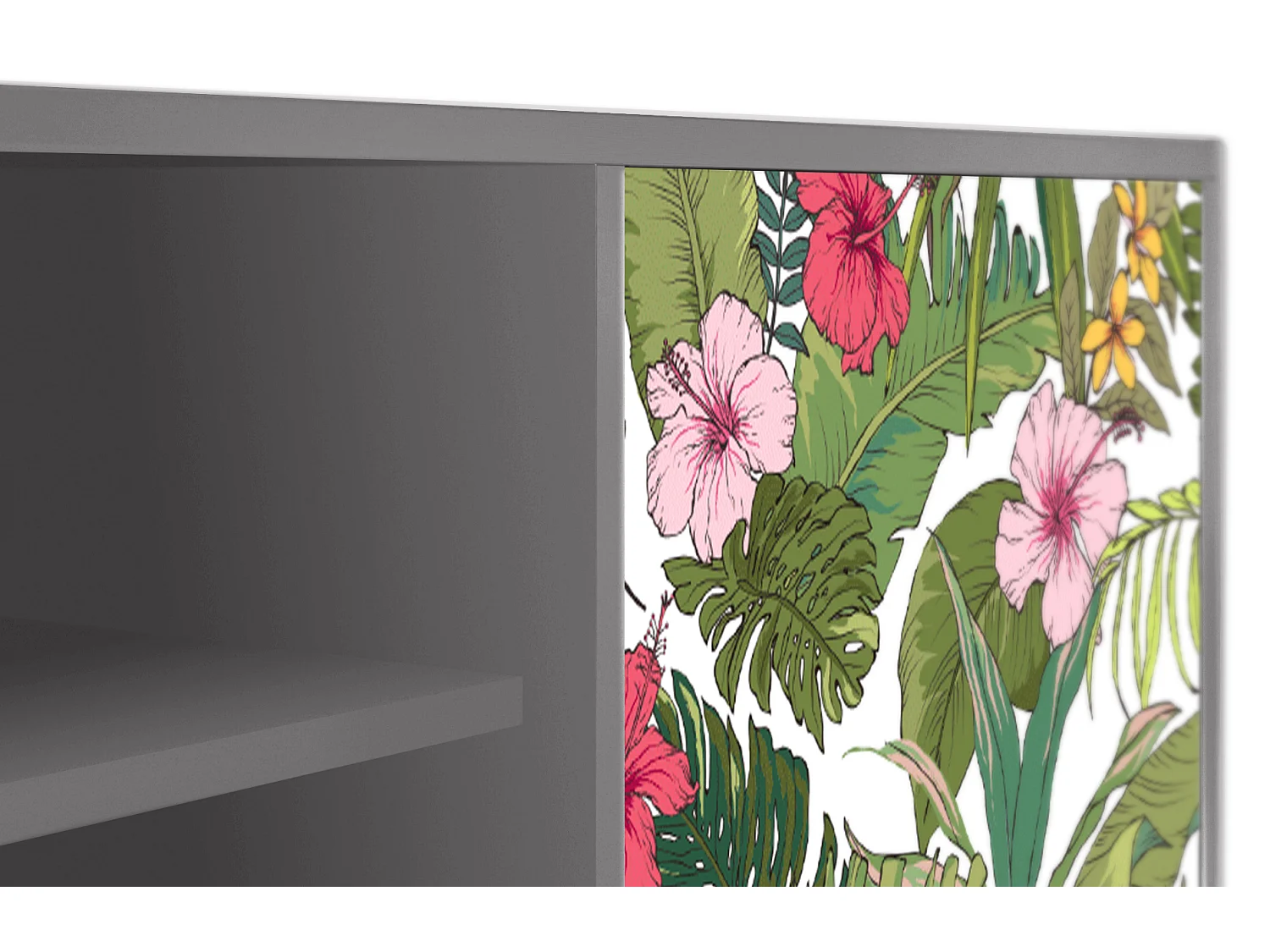 TV-meubel - 170х69х48 cm - T2 - Verdant Tropics, Grijs