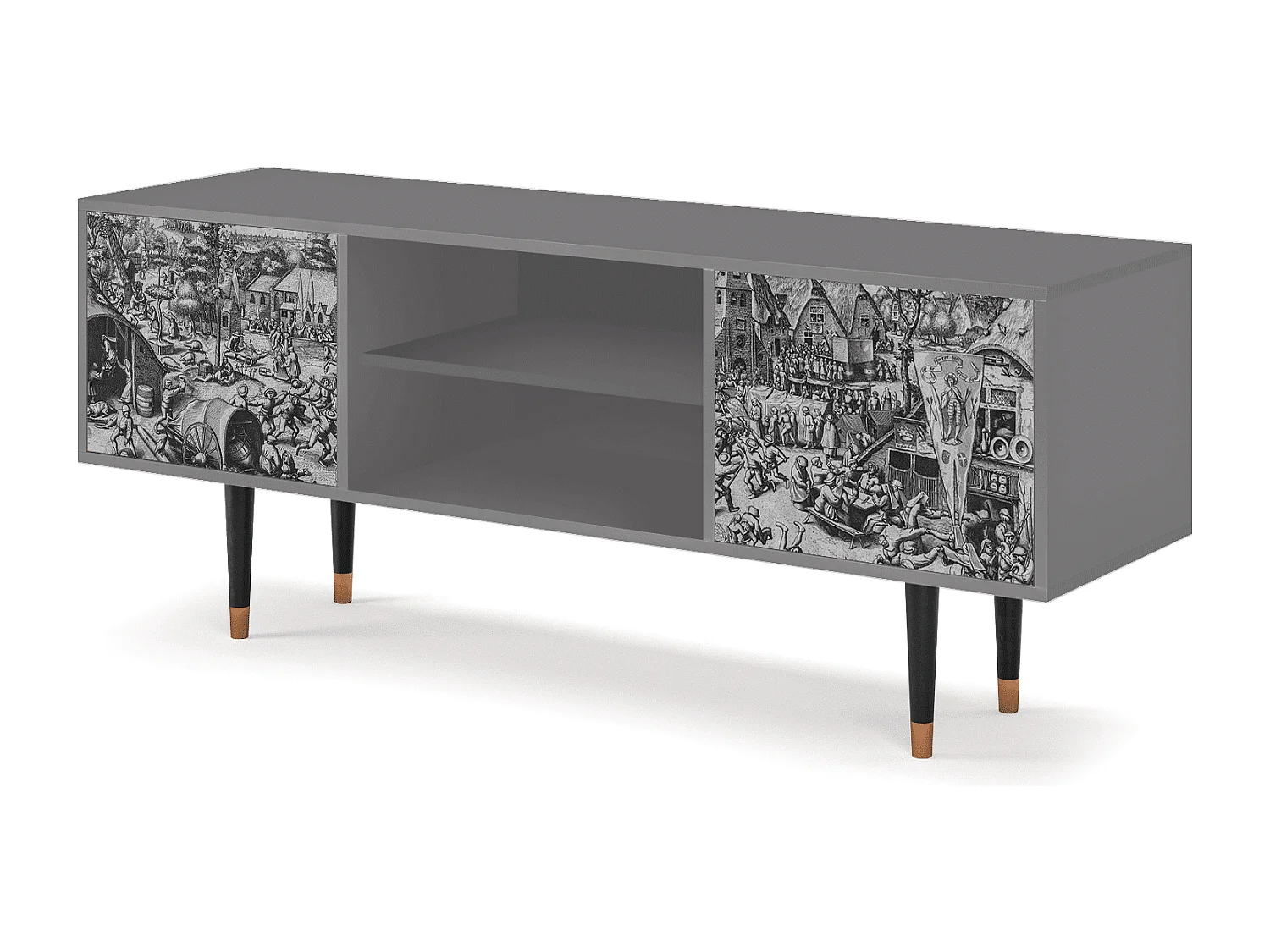 Mobile TV - 170х69х48 cm - T2 - The Festival of Saint, Grigio