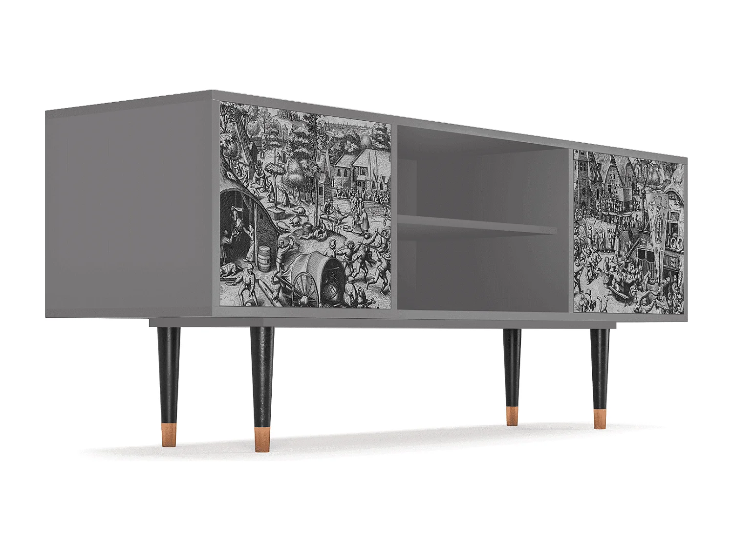 Mobile TV - 170х69х48 cm - T2 - The Festival of Saint, Grigio