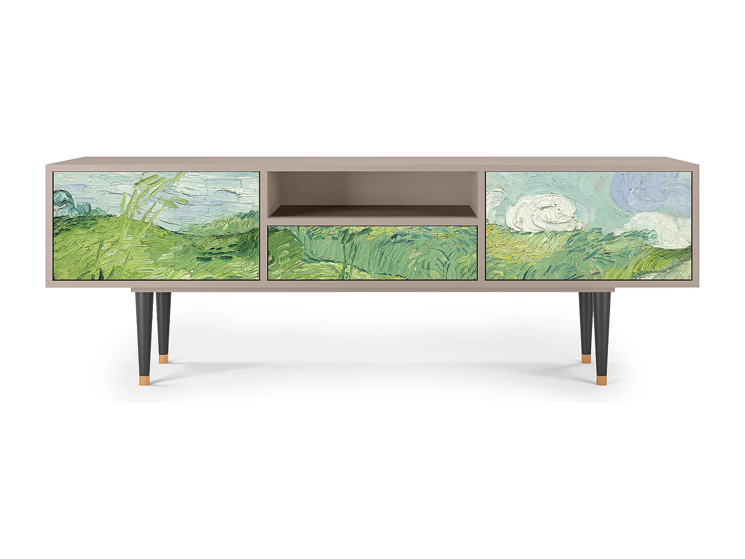 Meuble TV - 170х59х41 cm - T6 - Green Wheat Fields, Latte