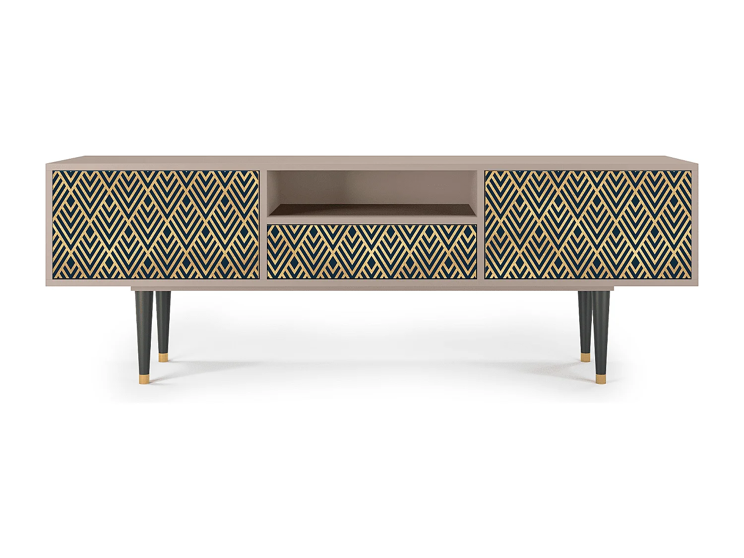 Mueble de TV - 170х59х41 cm - T6 - Egypt Triangles, Latte