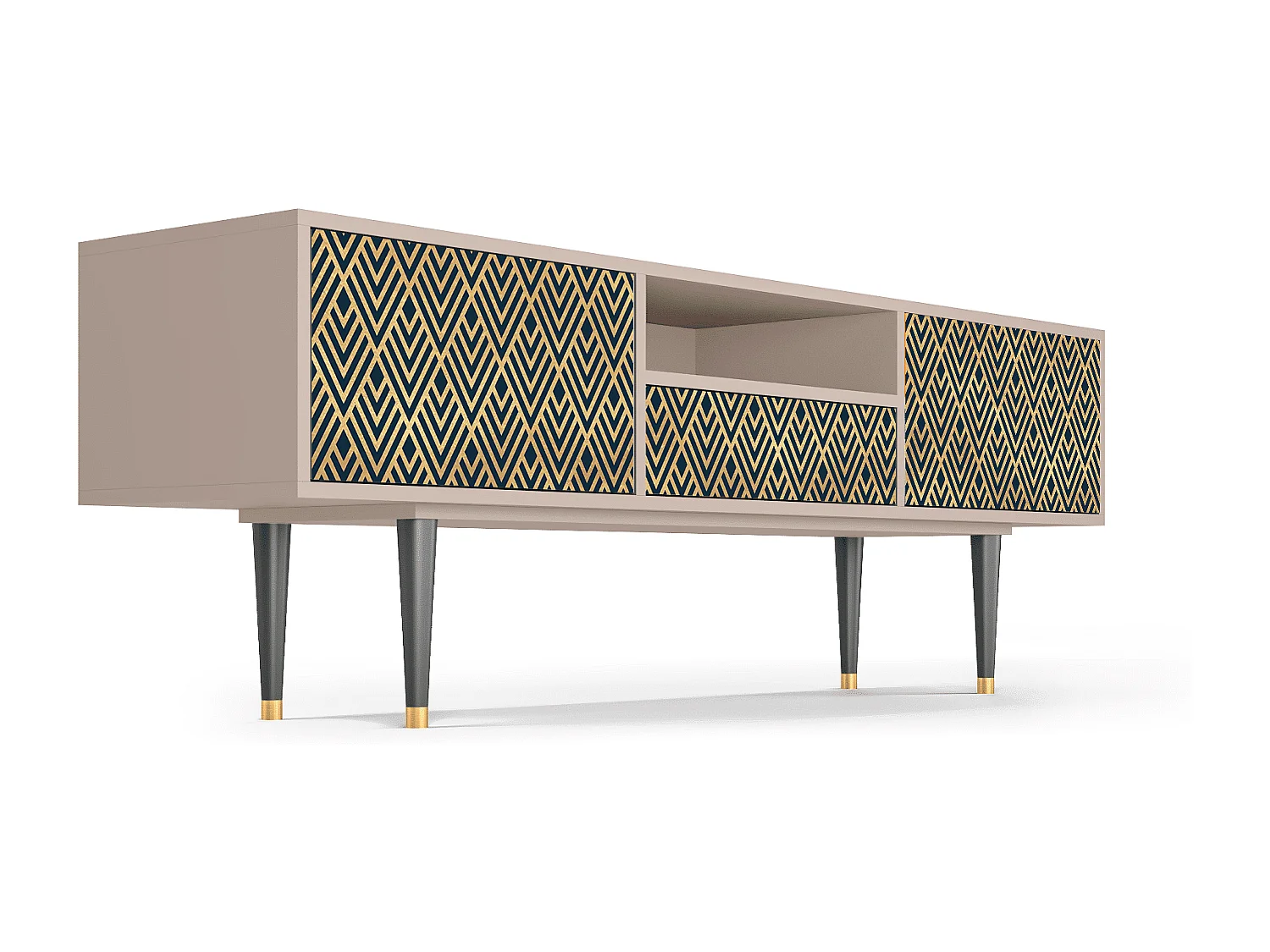 TV-Möbel - 170х59х41 cm - T6 - Egypt Triangles, Latte