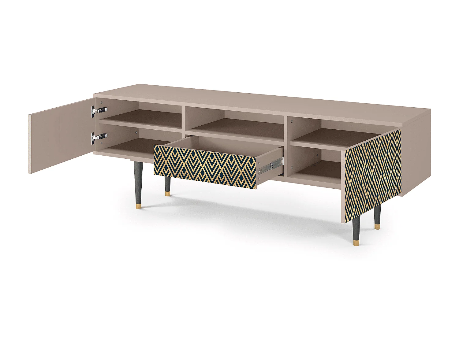 TV-Möbel - 170х59х41 cm - T6 - Egypt Triangles, Latte