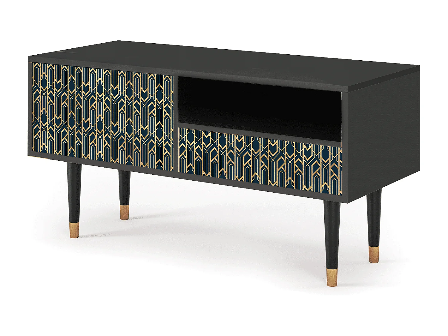 TV-meubel - 115х59х48 cm - T3 - Golden Empire, Antraciet