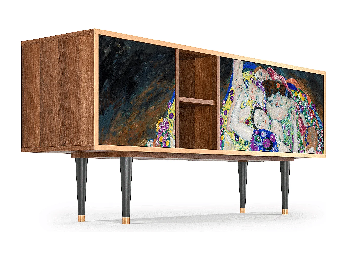 Meuble TV - 150х69х41 cm - T5 - The Maiden by Klimt, Noyer