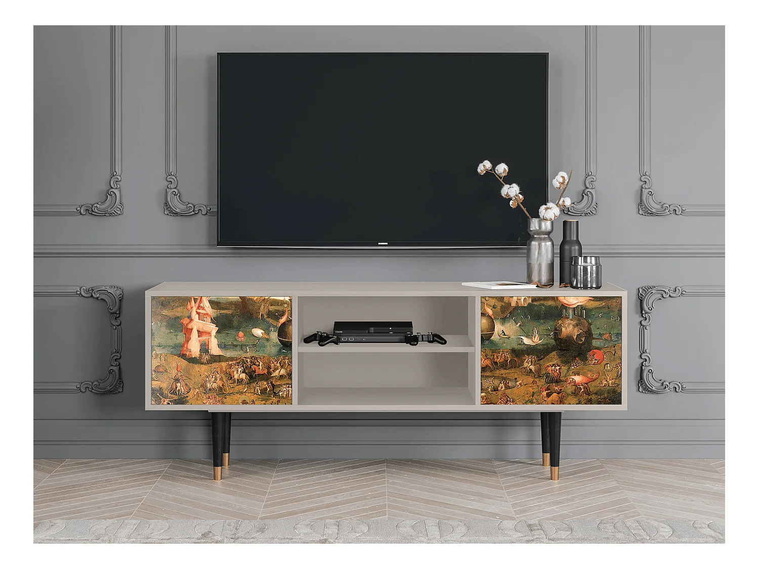 Meuble TV - 170х69х48 cm - T2 - Garden of Delights , Sable