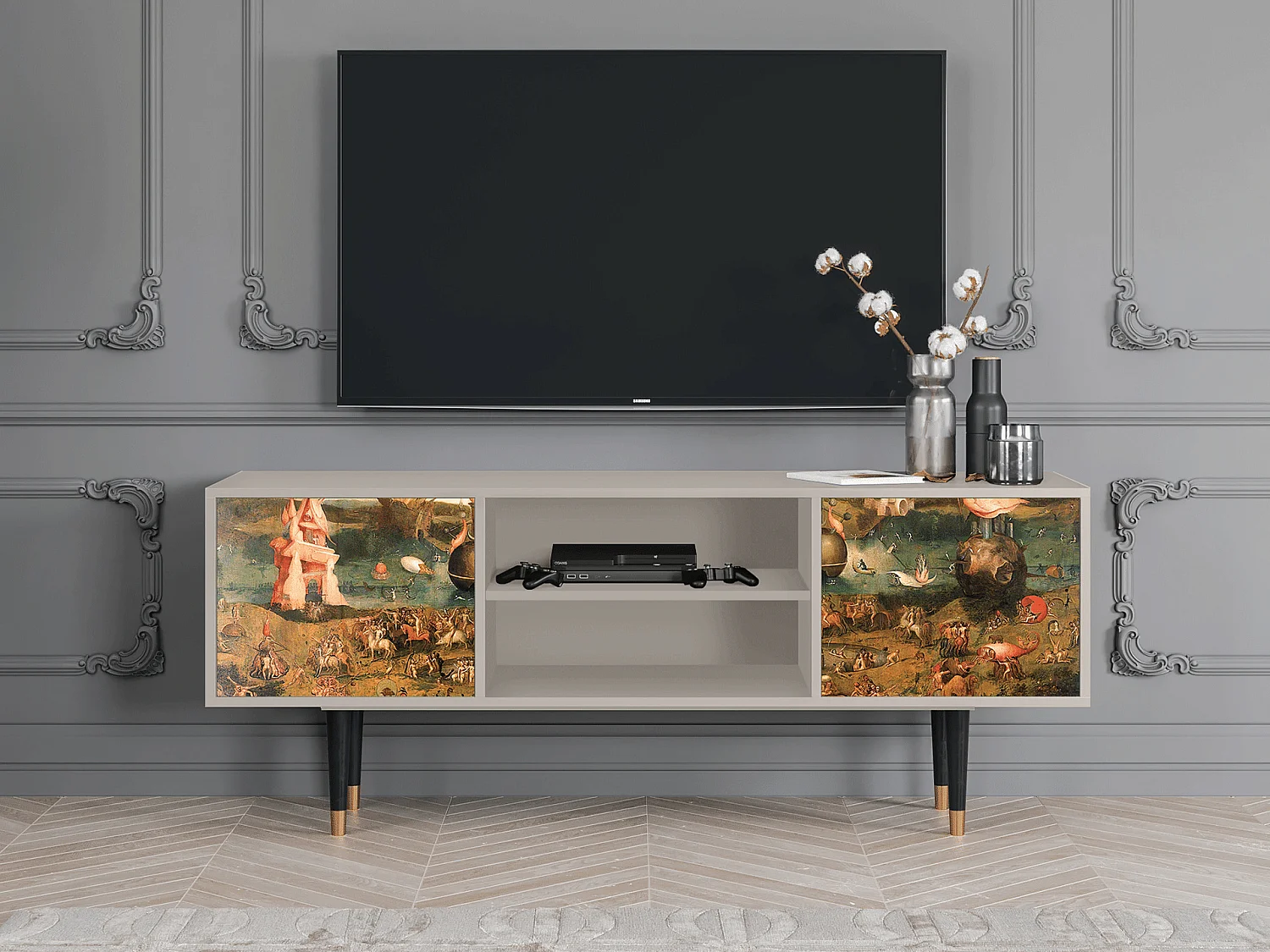 TV-meubel - 170х69х48 cm - T2 - Garden of Delights , Zand