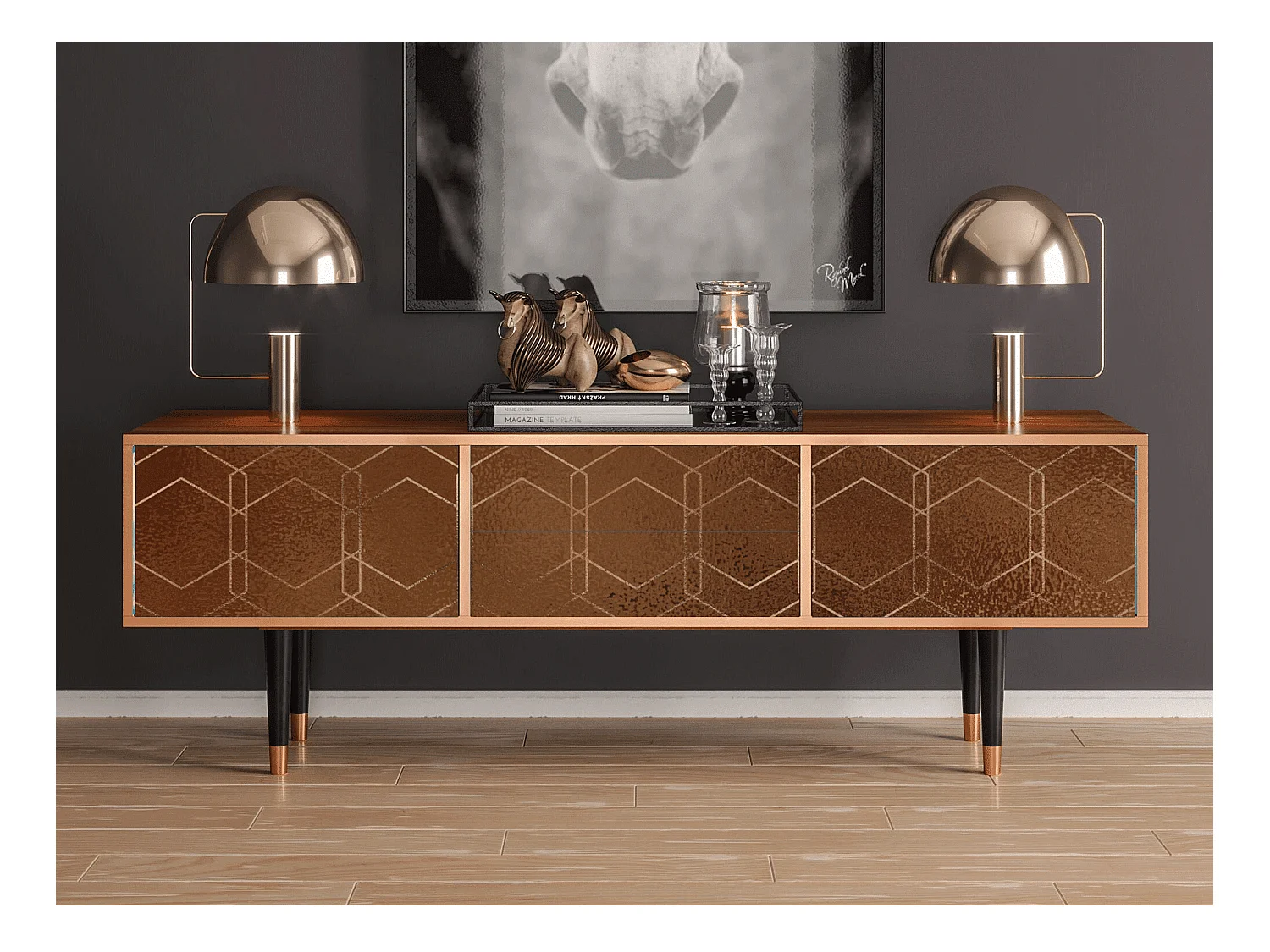 Meuble TV - 170х59х48 cm - T4 - Chocolate Bar, Noyer