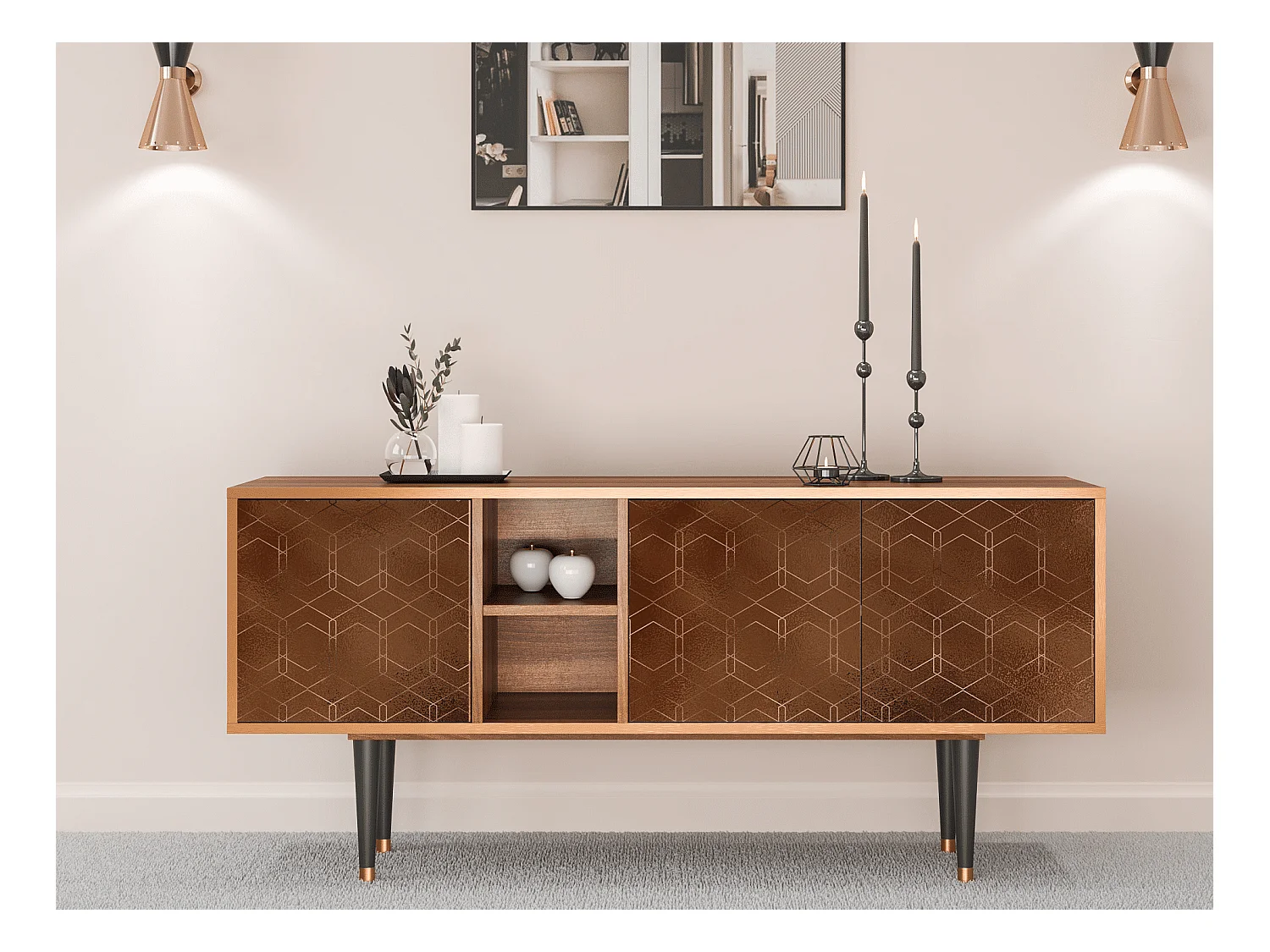 TV-Möbel - 150х69х41 cm - T5 - Chocolate Bar, Walnuss